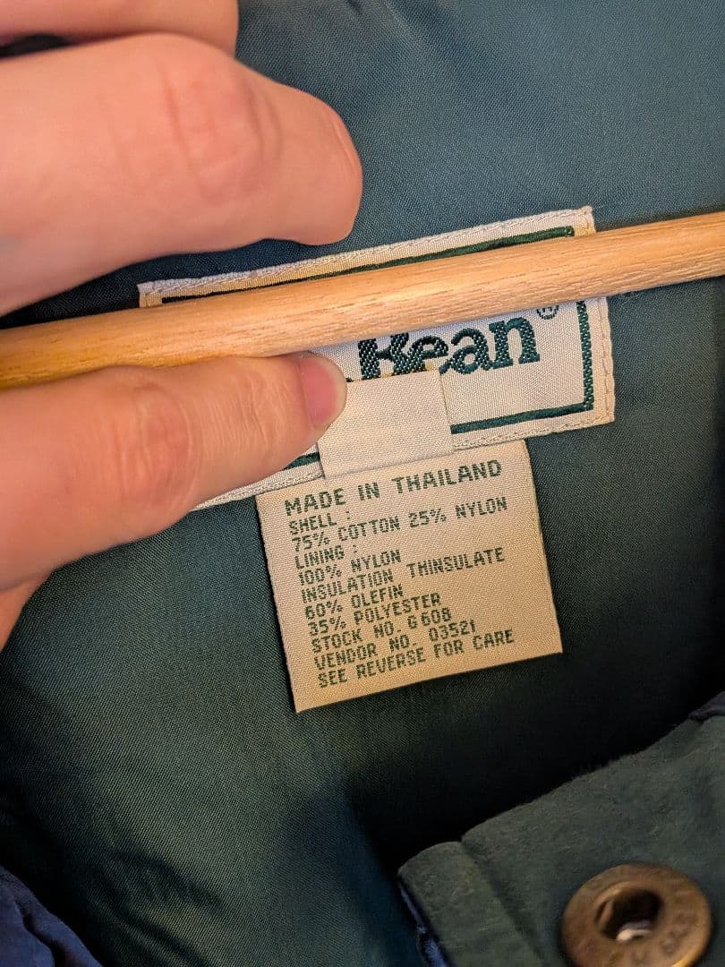 90s L.L.Bean シンサレート中綿ベスト XL ビンテージ ネイビー