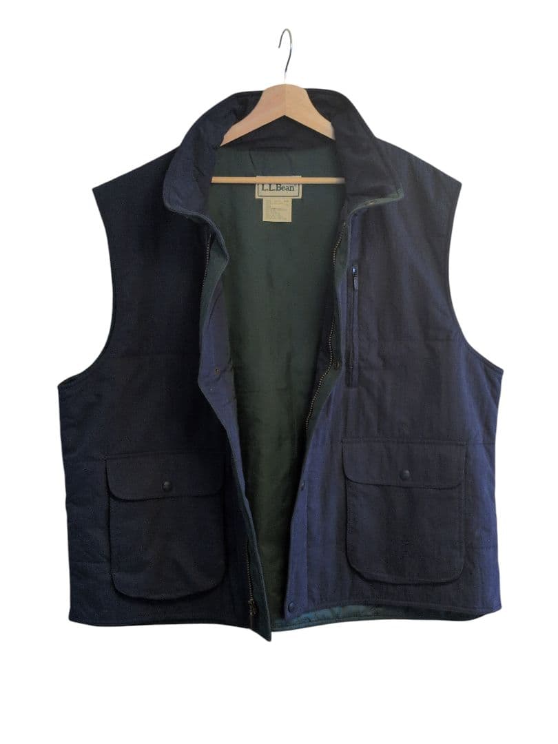 90s L.L.Bean シンサレート中綿ベスト XL ビンテージ ネイビー