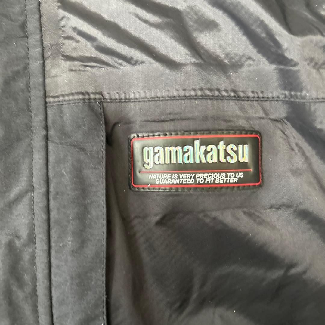 gamakatsu 防水レインウェア ブラック フード付き　ゴアテックス