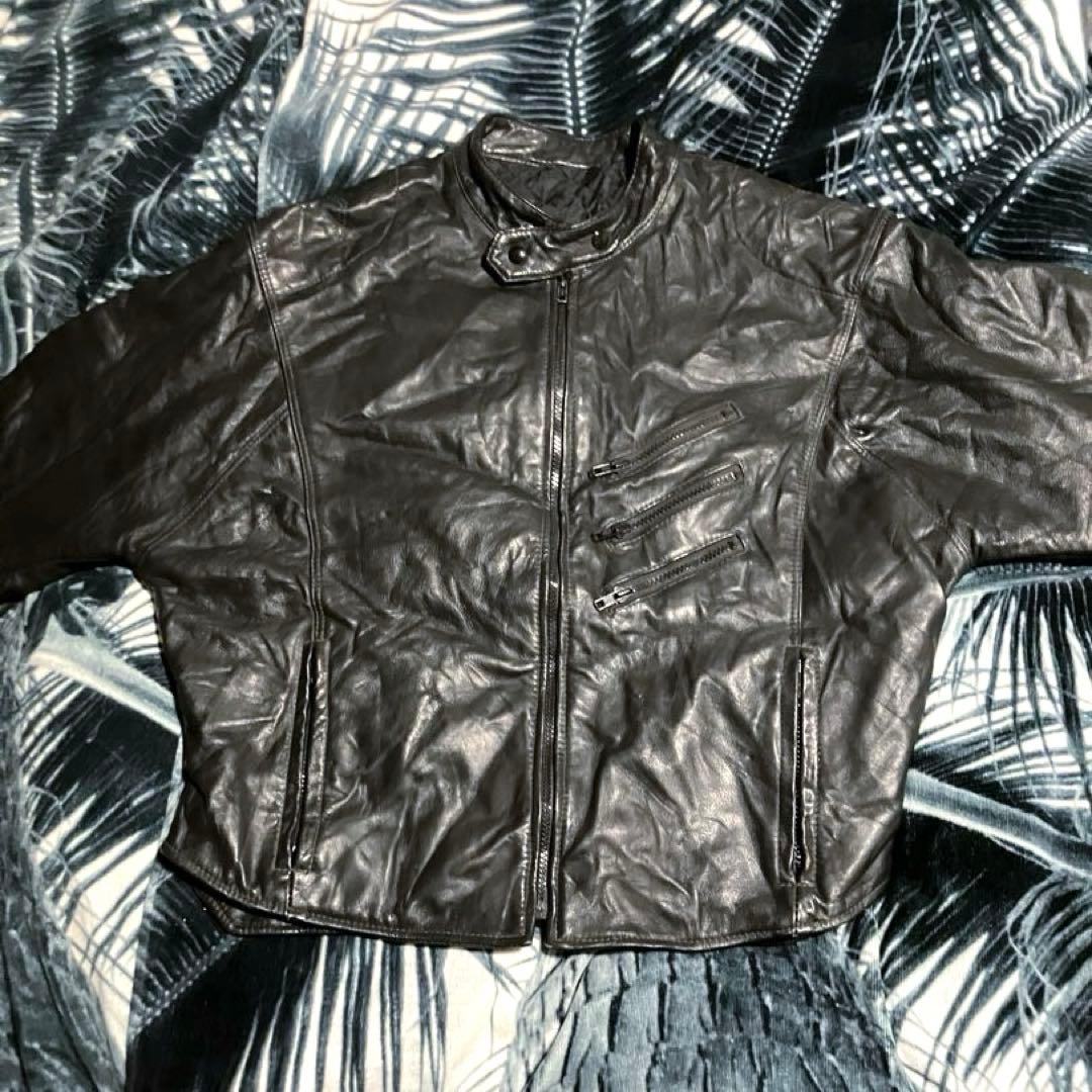 70s ビンテージ カナダ製 レザー シングルライダース レザージャケット