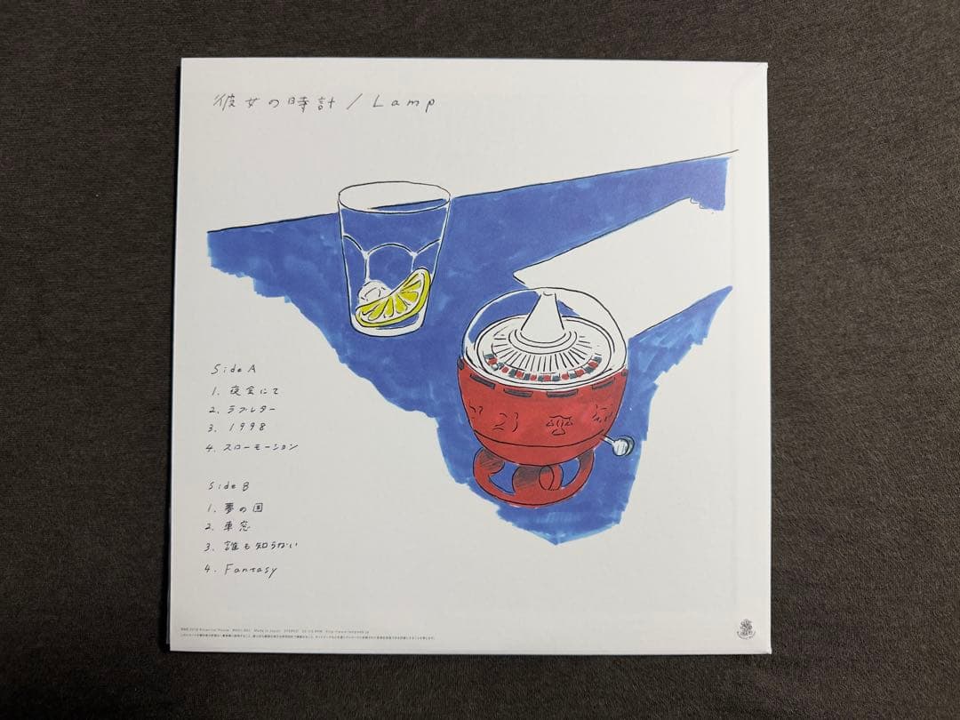 Lamp 彼女の時計 初回限定カラー盤LP 透明 Clear Vinyl