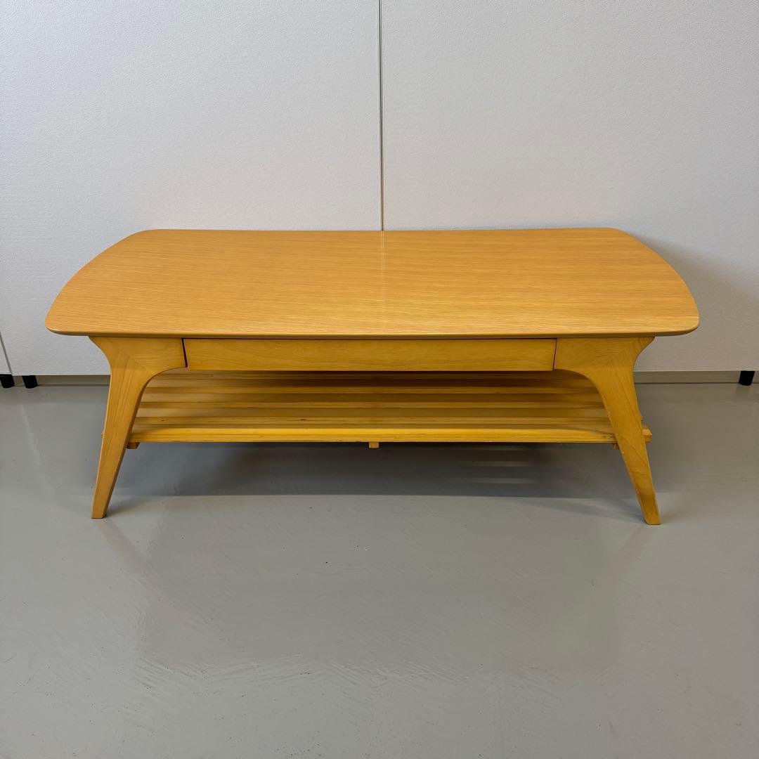 【nashuhaju】美品 エア・リゾーム 引き出し付きセンターテーブル