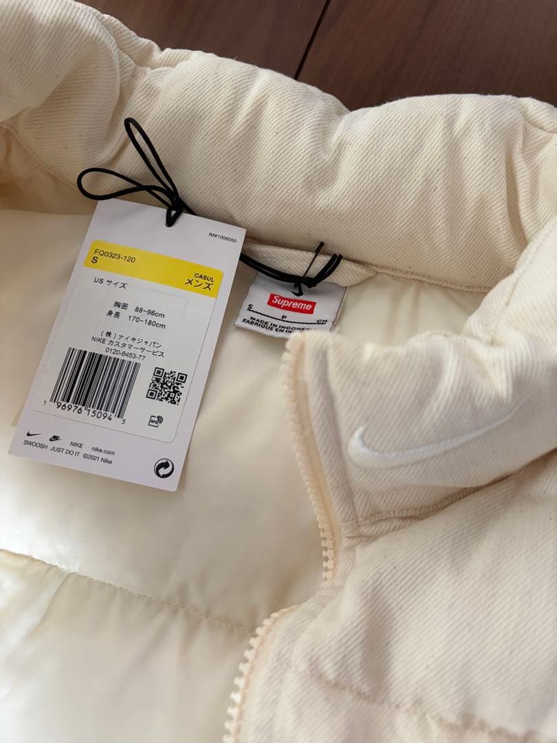 値下げ1/11まで Supreme Nike Denim Puffer Vest