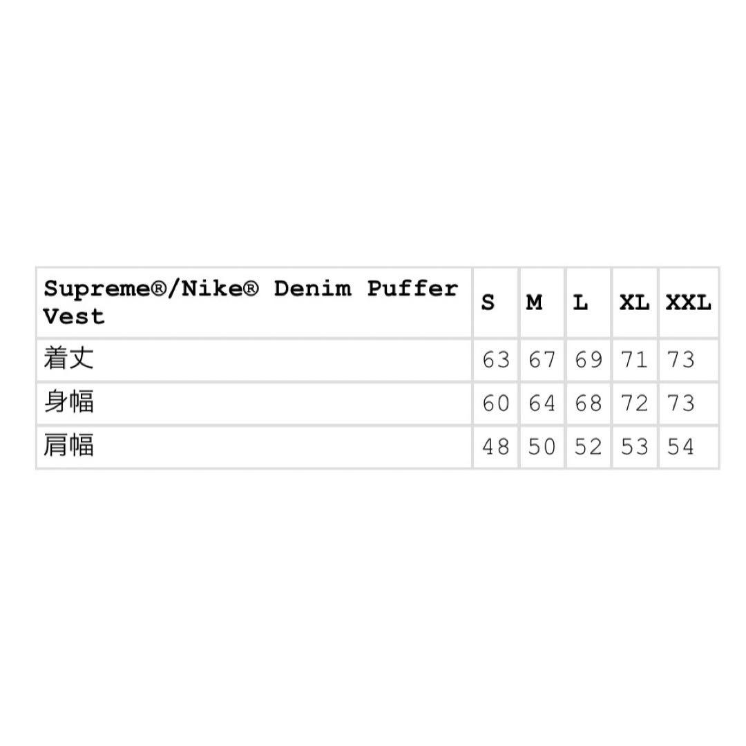 値下げ1/11まで Supreme Nike Denim Puffer Vest