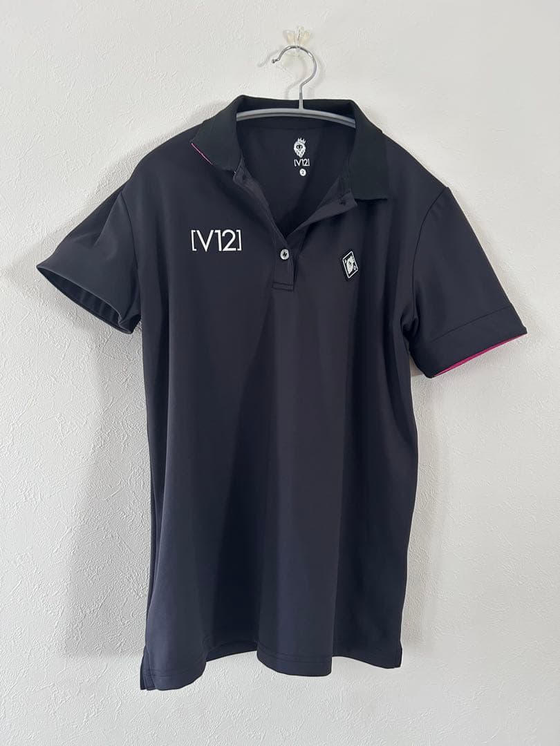 V12 2 SLEEVE POLO レディースポロシャツ　Lサイズ相当