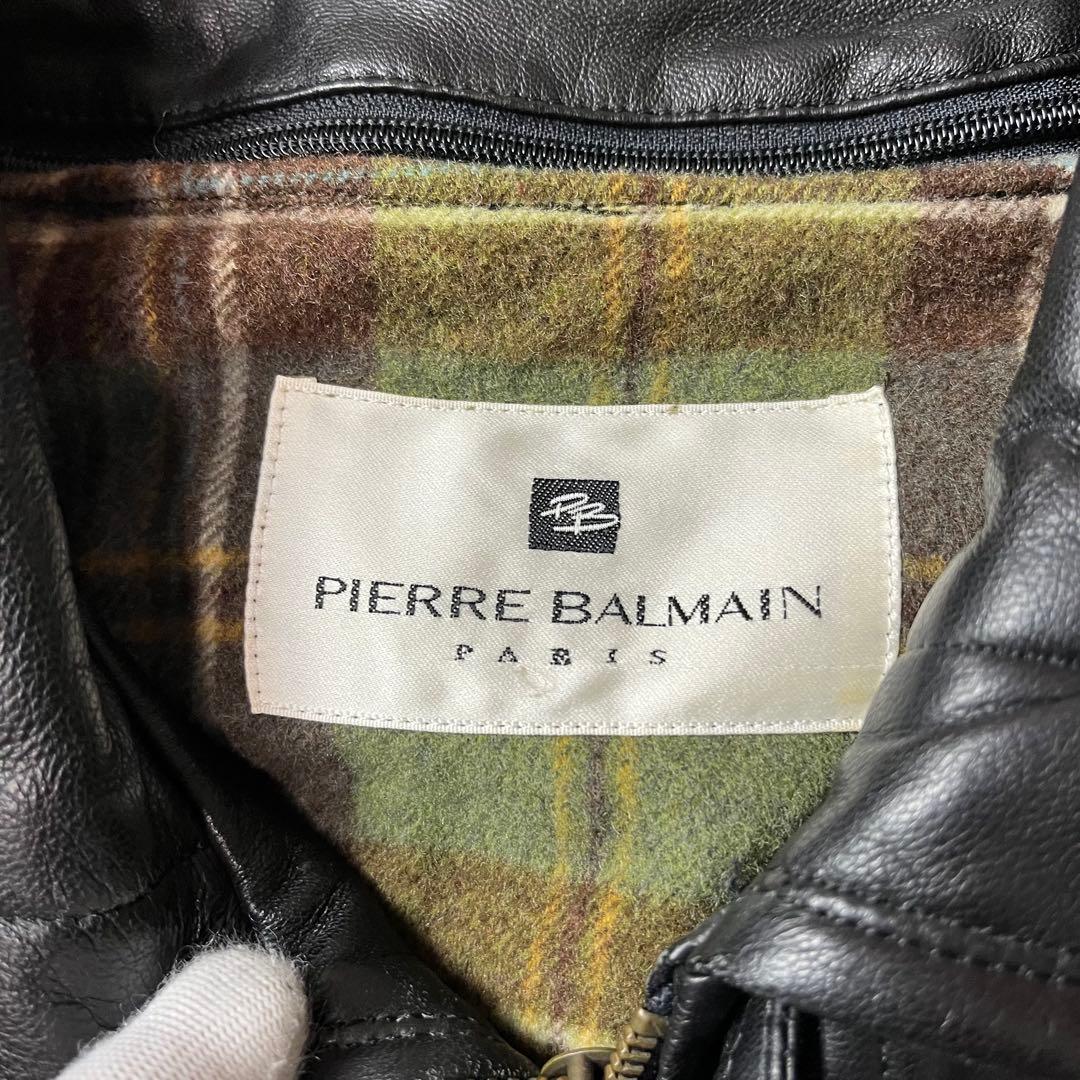 【希少】PIERRE BALMAIN ライナー付きレザージャケット ラムレザー