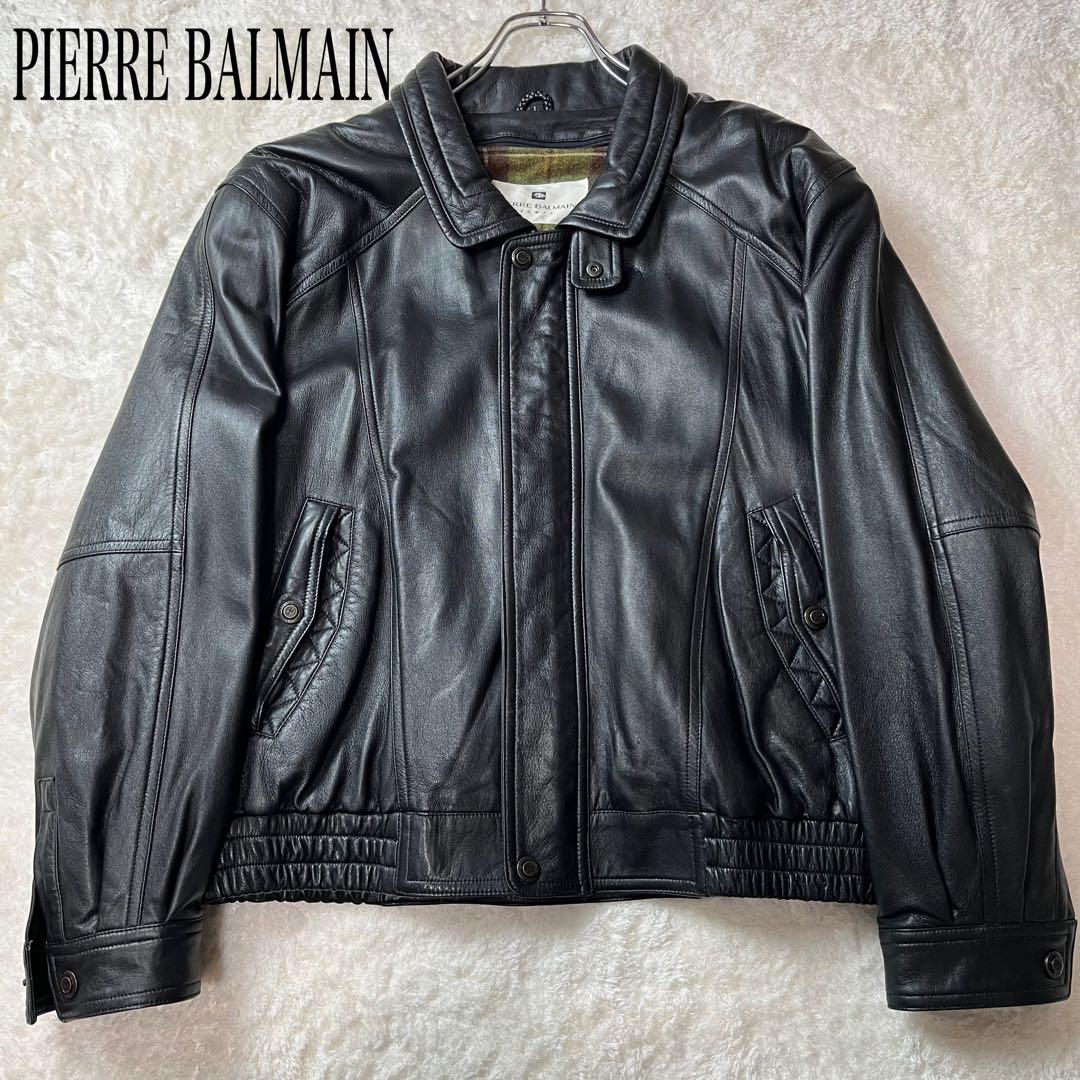 【希少】PIERRE BALMAIN ライナー付きレザージャケット ラムレザー