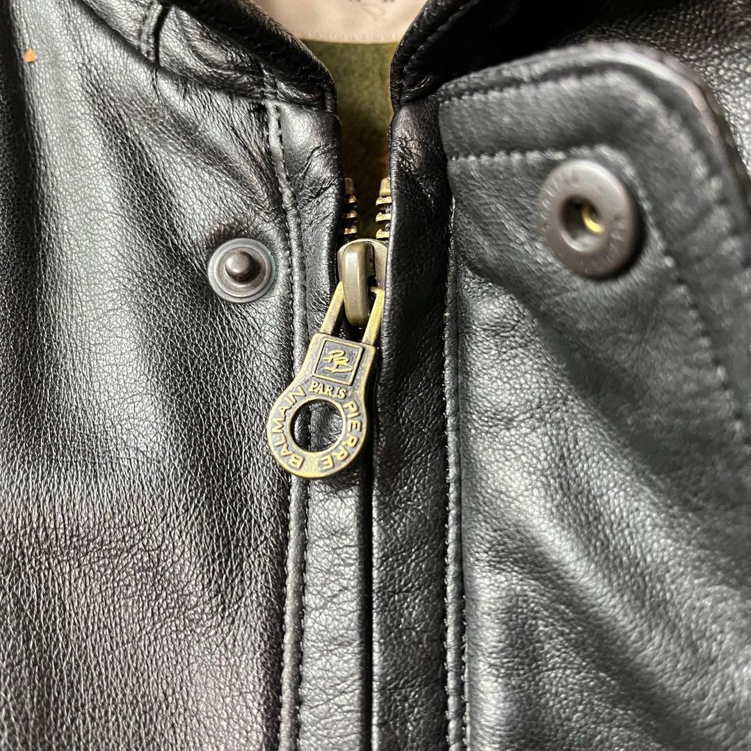 【希少】PIERRE BALMAIN ライナー付きレザージャケット ラムレザー
