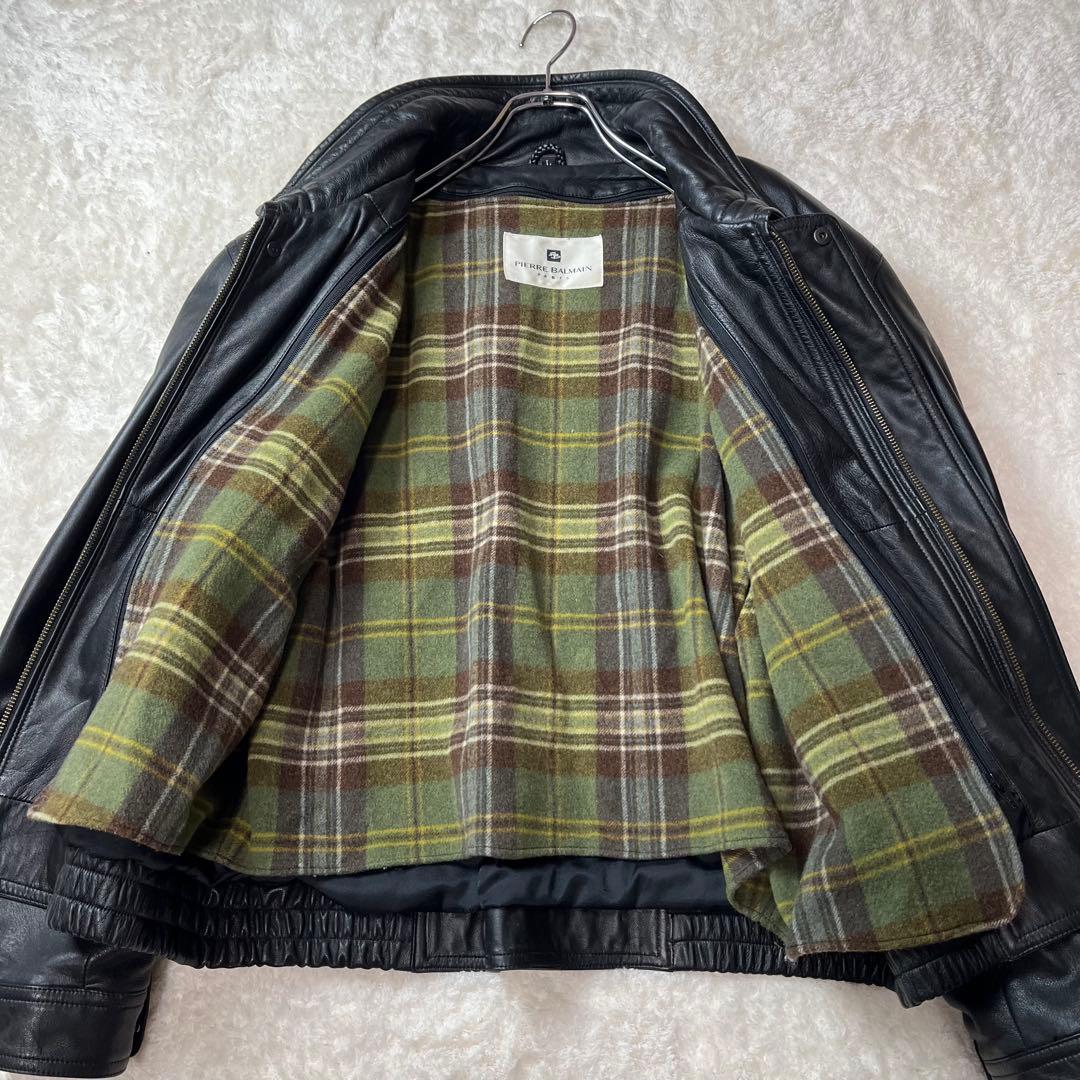 【希少】PIERRE BALMAIN ライナー付きレザージャケット ラムレザー