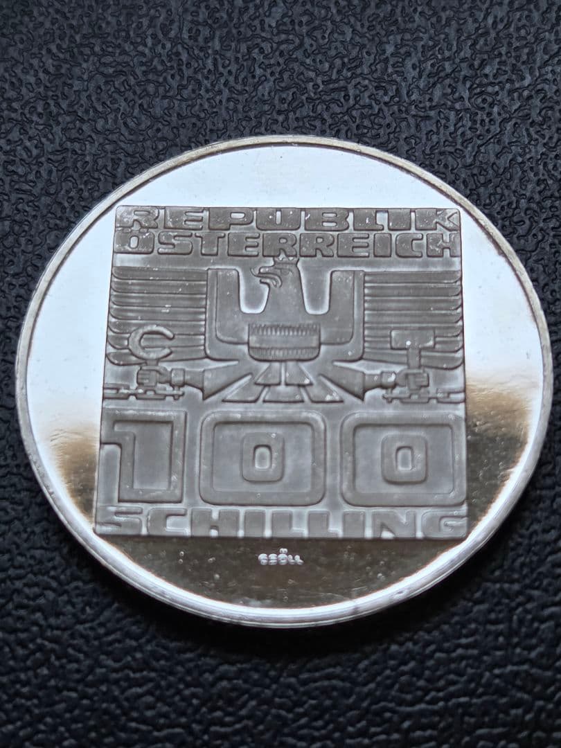 オーストリア 100シリング 銀貨プルーフ 1976年