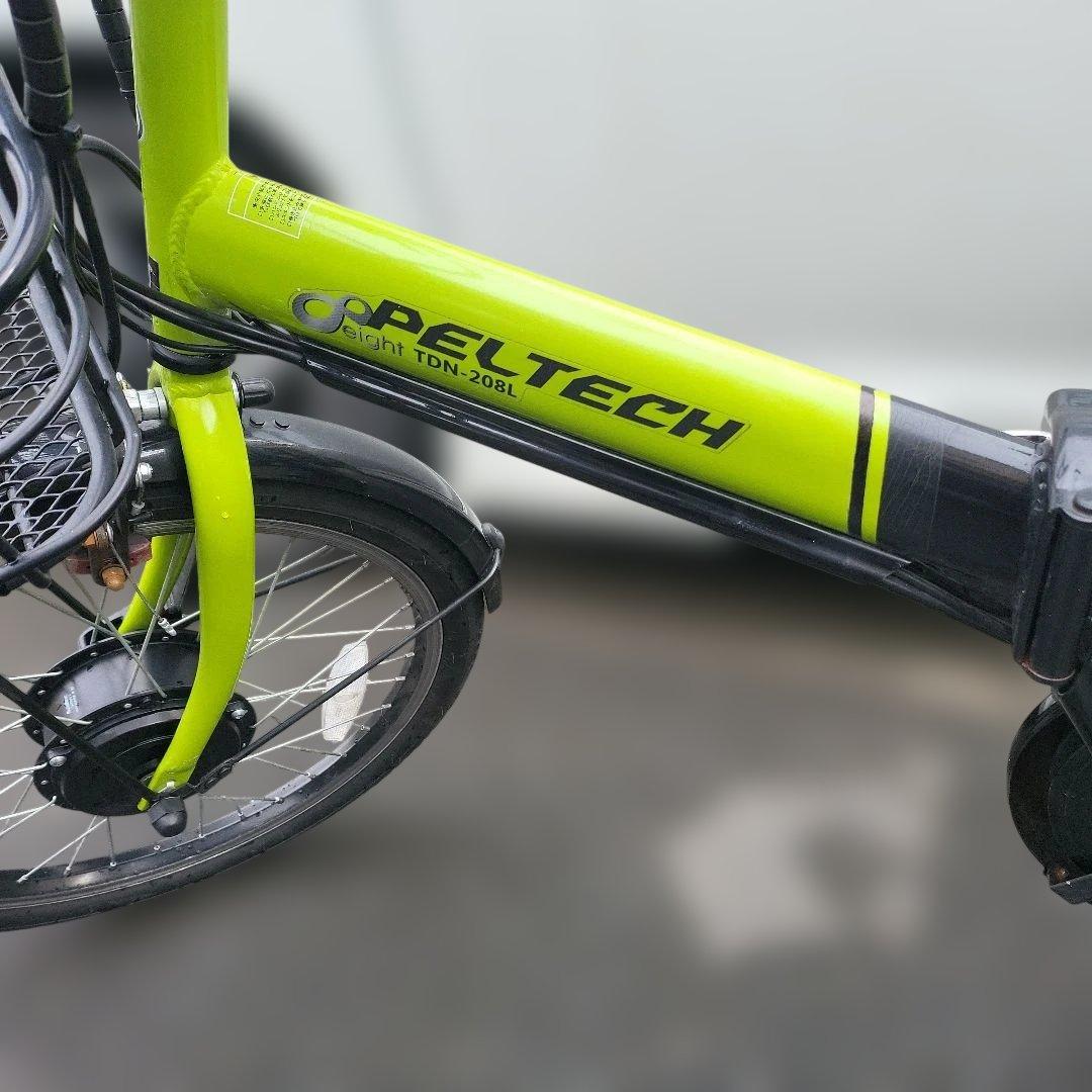 美品 ＰＥＬＴＥＣＨ ペルテック ＴＤＮ－２０８Ｌ折りたたみ電動アシスト自転車