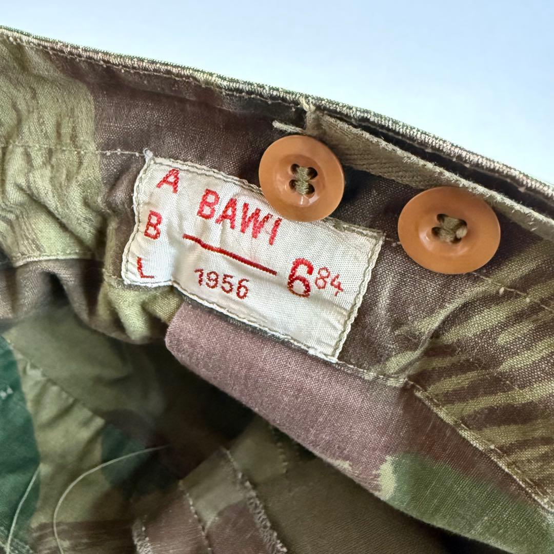 名作 50s Belgium Army ブラッシュストロークカモオーバーパンツ