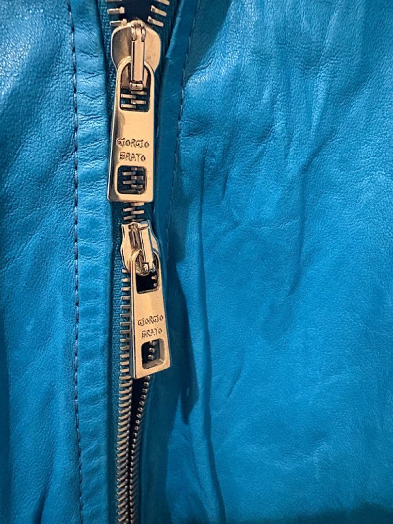 良品GIORGIO BRATOジョルジオブラット定番ラムレザーフーディジャケット