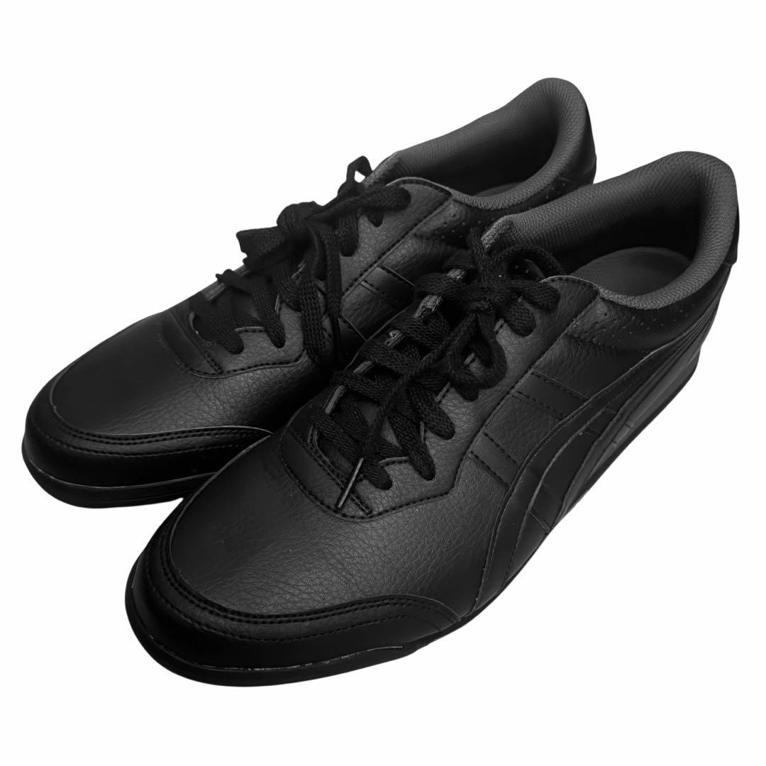 未使用✨asics アシックス ゴルフシューズ オールレザー ブラック　27.5