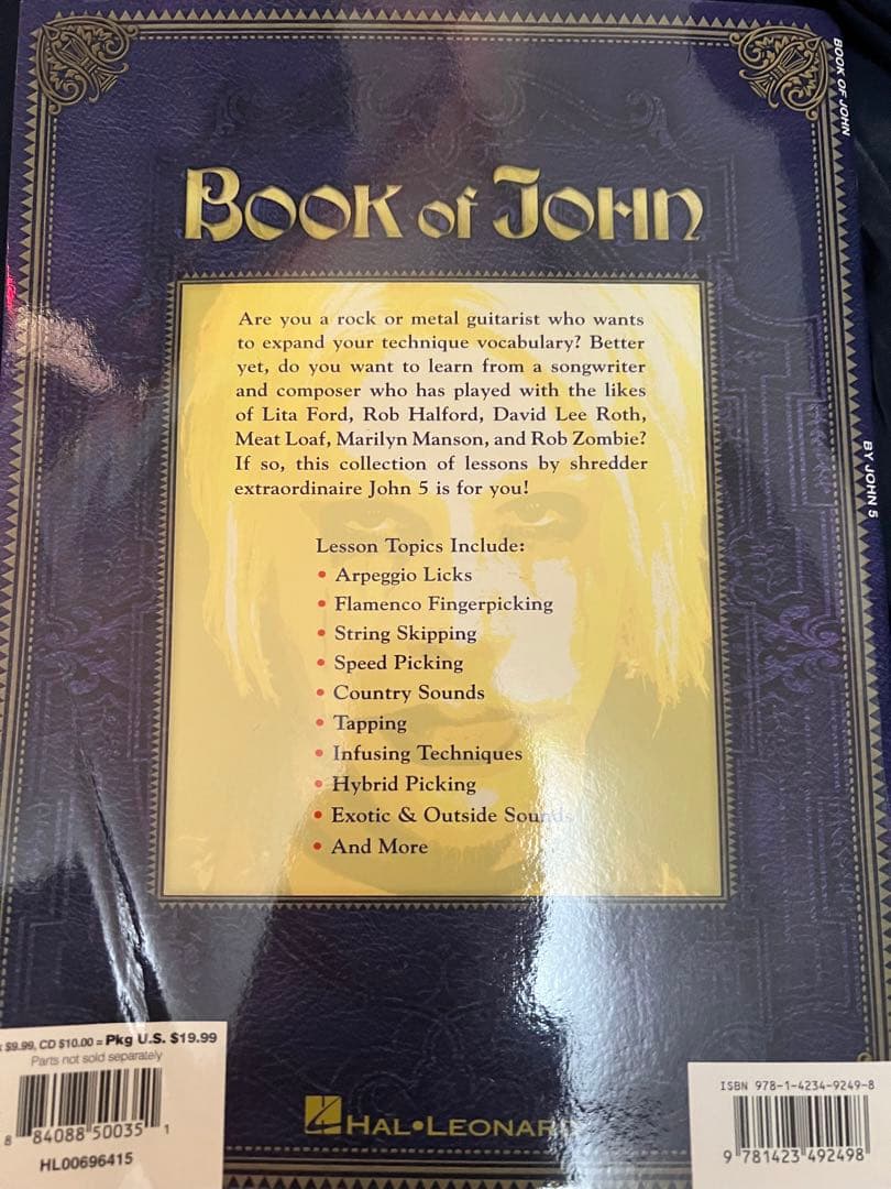 john5 ジョン5 ギタースコア　CD付　モトリークルー