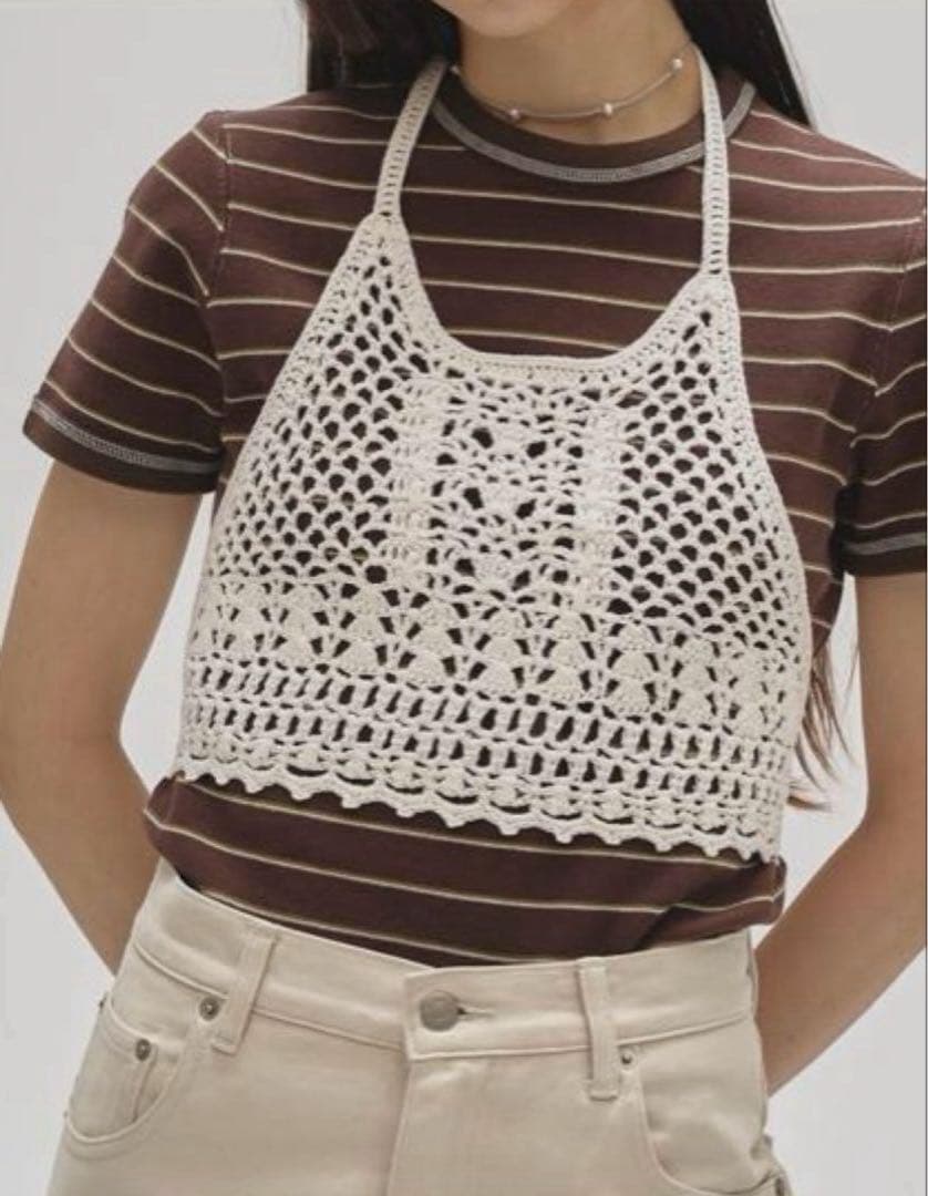 トップス Todayful Crochet Knit Bustier