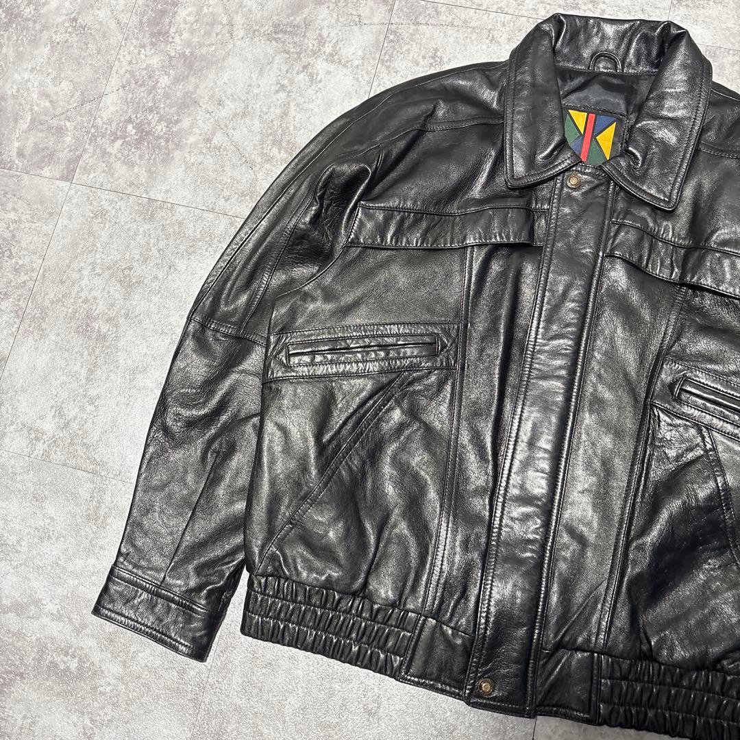 ジャケット・アウター 80s vtg short real leather flight jacket