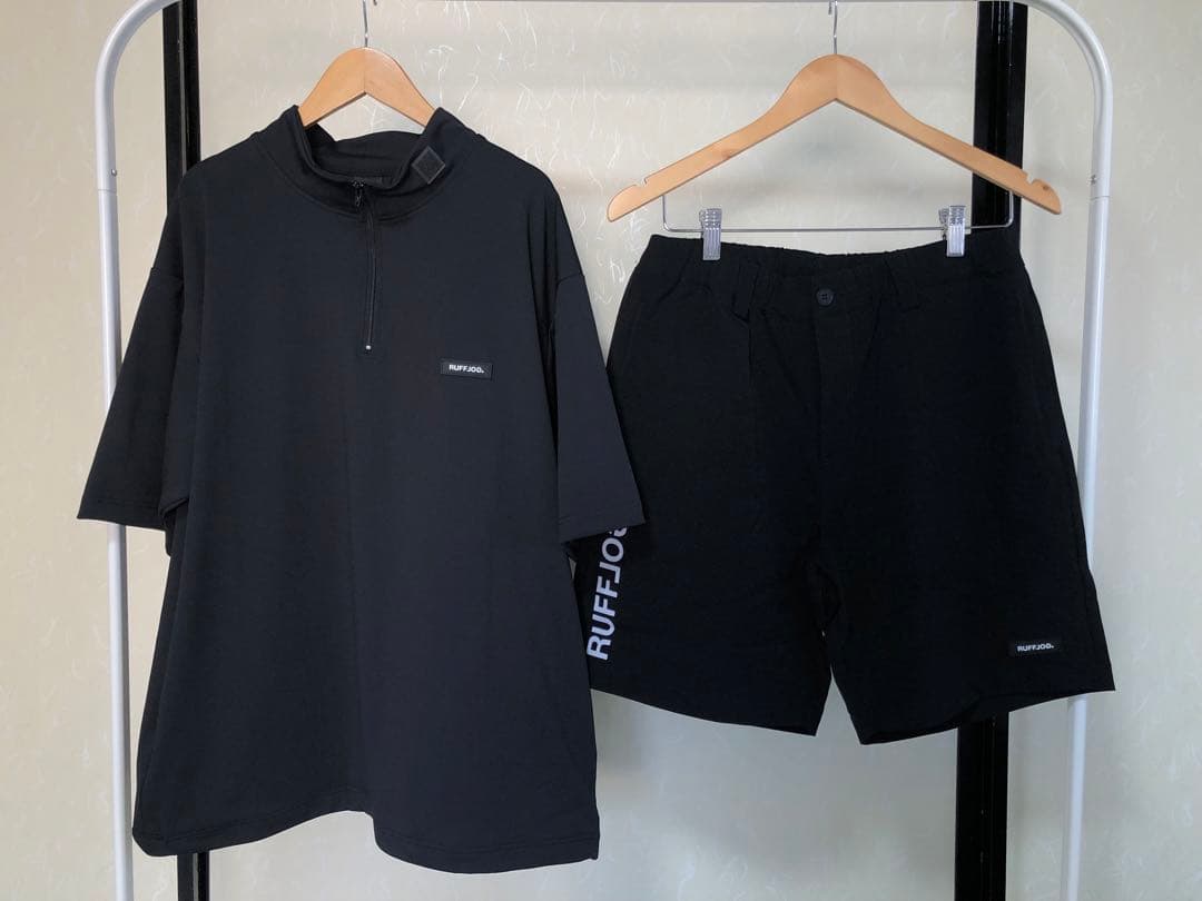 RUFFLOG モックネック　シャツと　ハーフパンツ　セットアップ　サイズXL