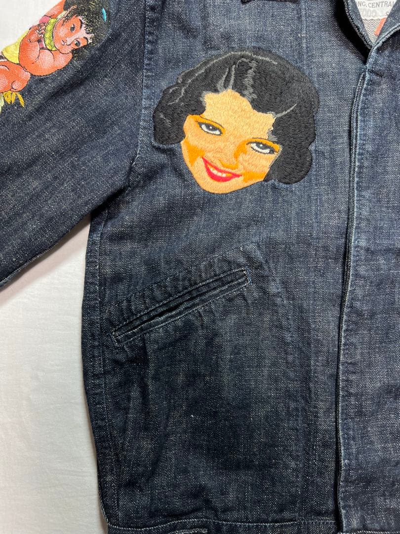 EVISU YAMANE 38サイズ Gジャン 刺繍 スーベニア HAGE