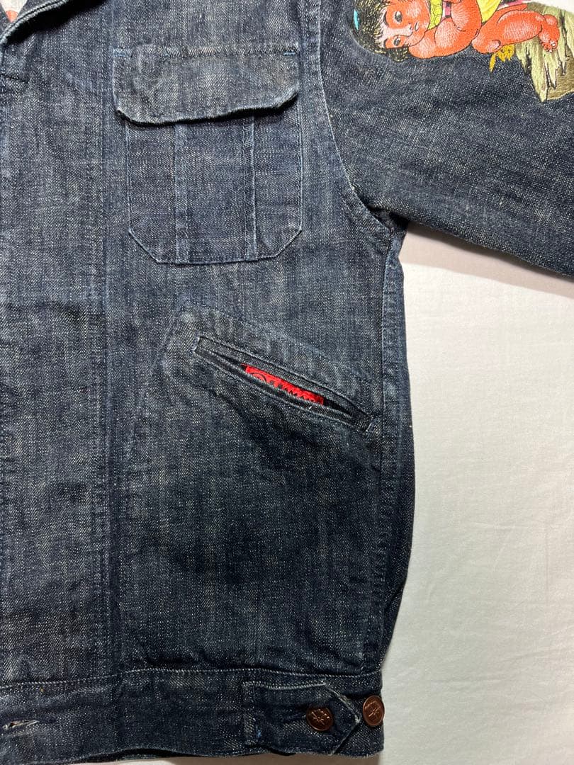 EVISU YAMANE 38サイズ Gジャン 刺繍 スーベニア HAGE