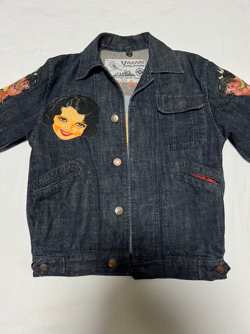 EVISU YAMANE 38サイズ Gジャン 刺繍 スーベニア HAGE