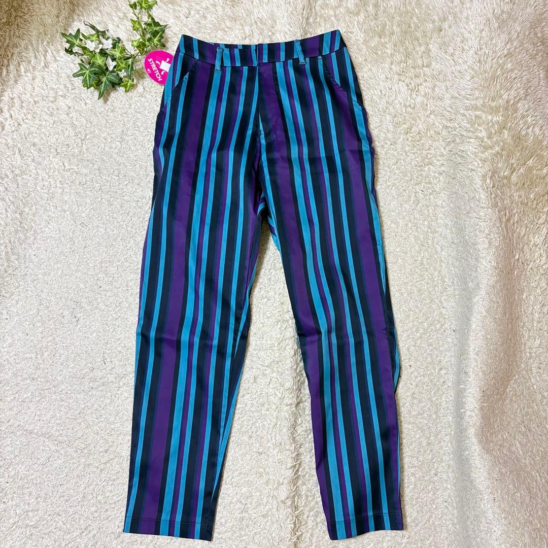 タグ付未使用　BEAMS GOLF ゴルフパンツ　ストレッチ　ストライプ柄