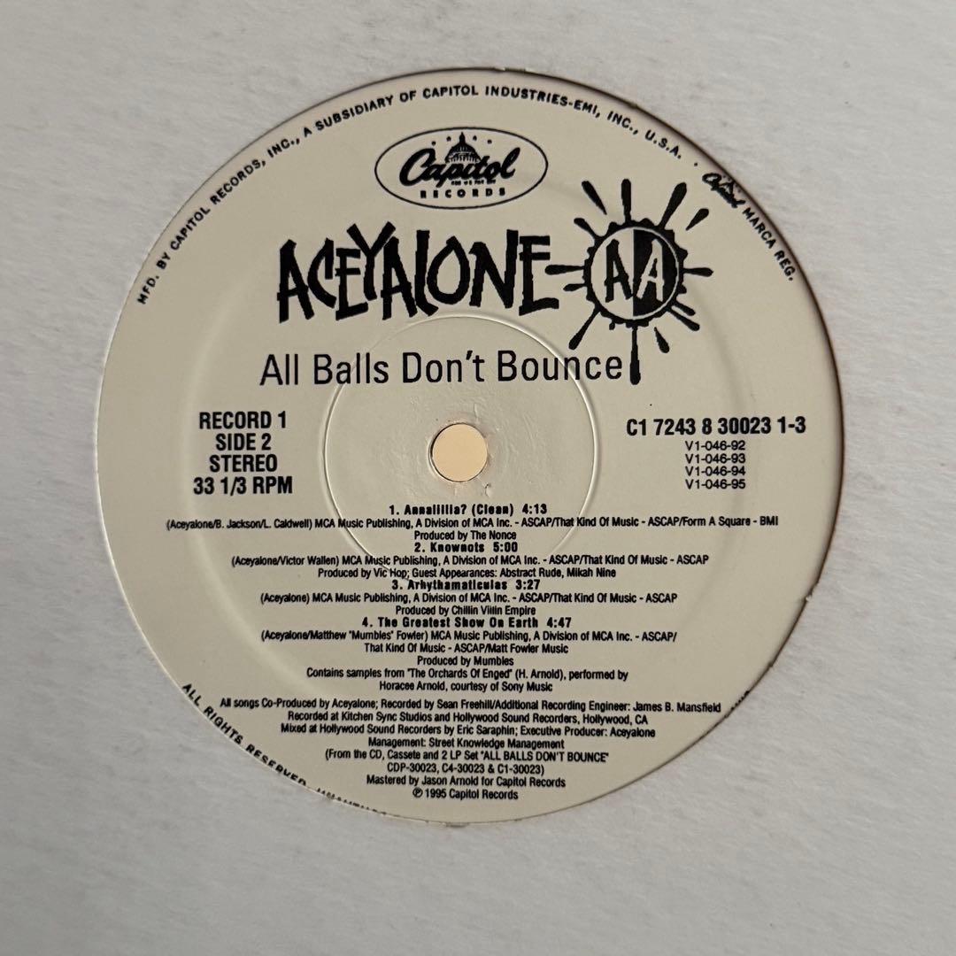 ACEYALONE All Balls Don't Bounce 2枚組LPレコ