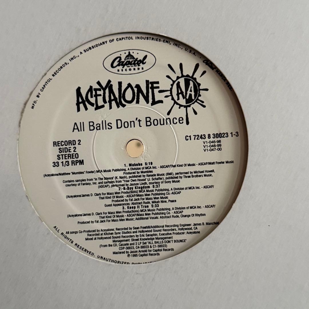 ACEYALONE All Balls Don't Bounce 2枚組LPレコ