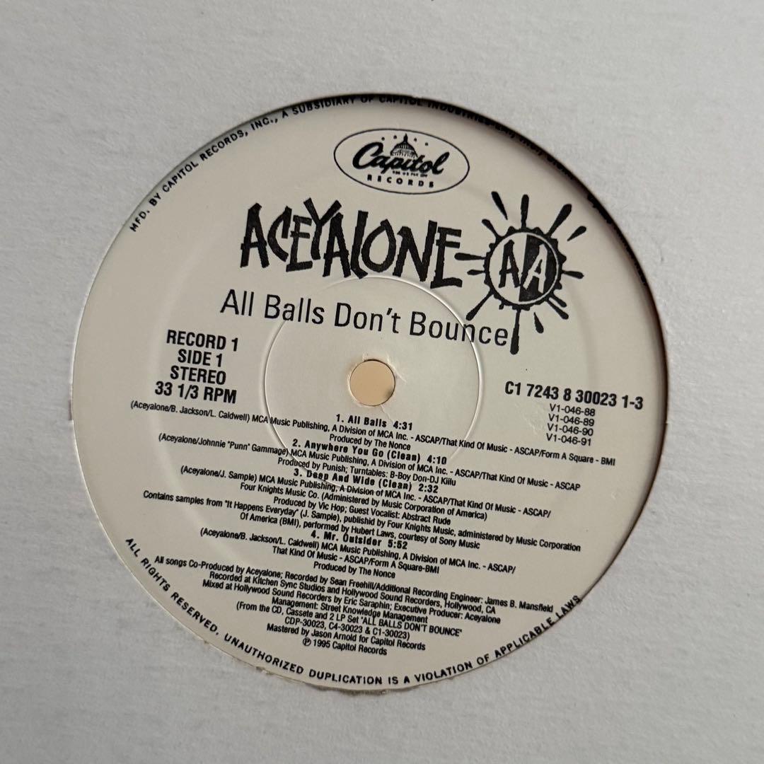 ACEYALONE All Balls Don't Bounce 2枚組LPレコ