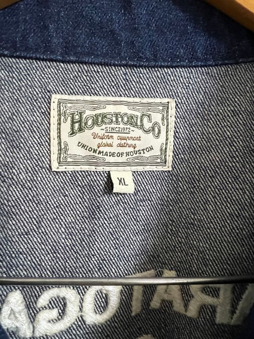 HOUSTON ヒューストン デニムジャケット USA ヴィンテージ　刺繍