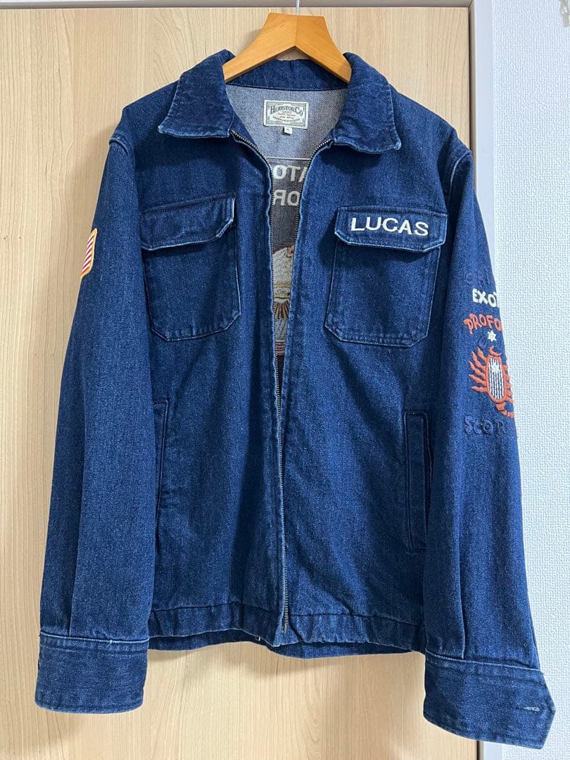 HOUSTON ヒューストン デニムジャケット USA ヴィンテージ　刺繍