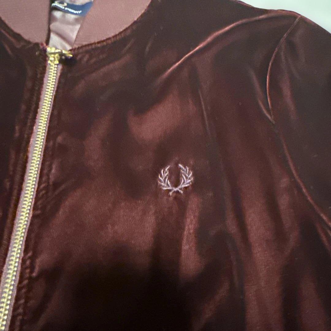 FRED PERRY ベロア トラックジャケット ボルドー