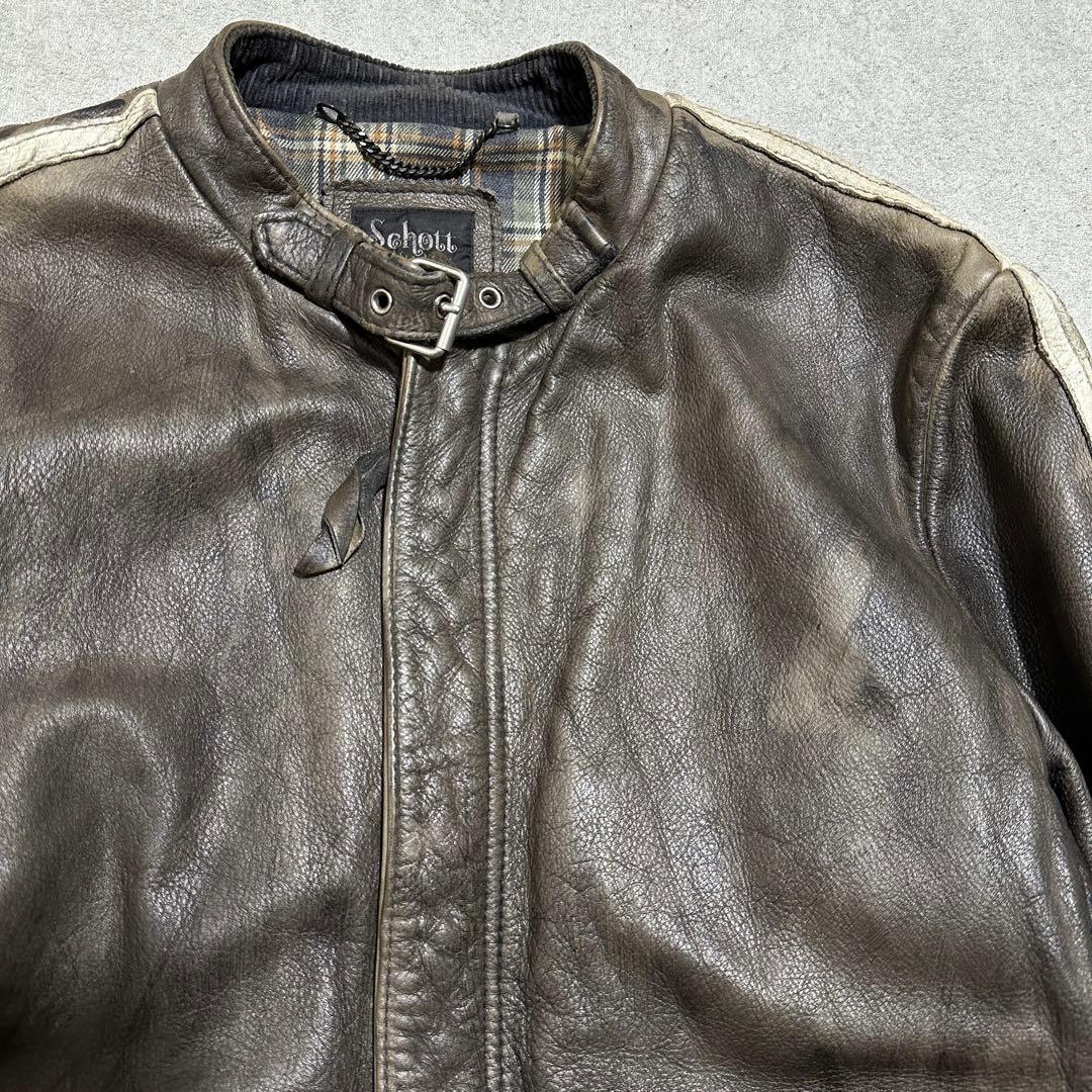専用★L✨クラシックレーサー　Schott ショット　ライダース　牛革　レザー