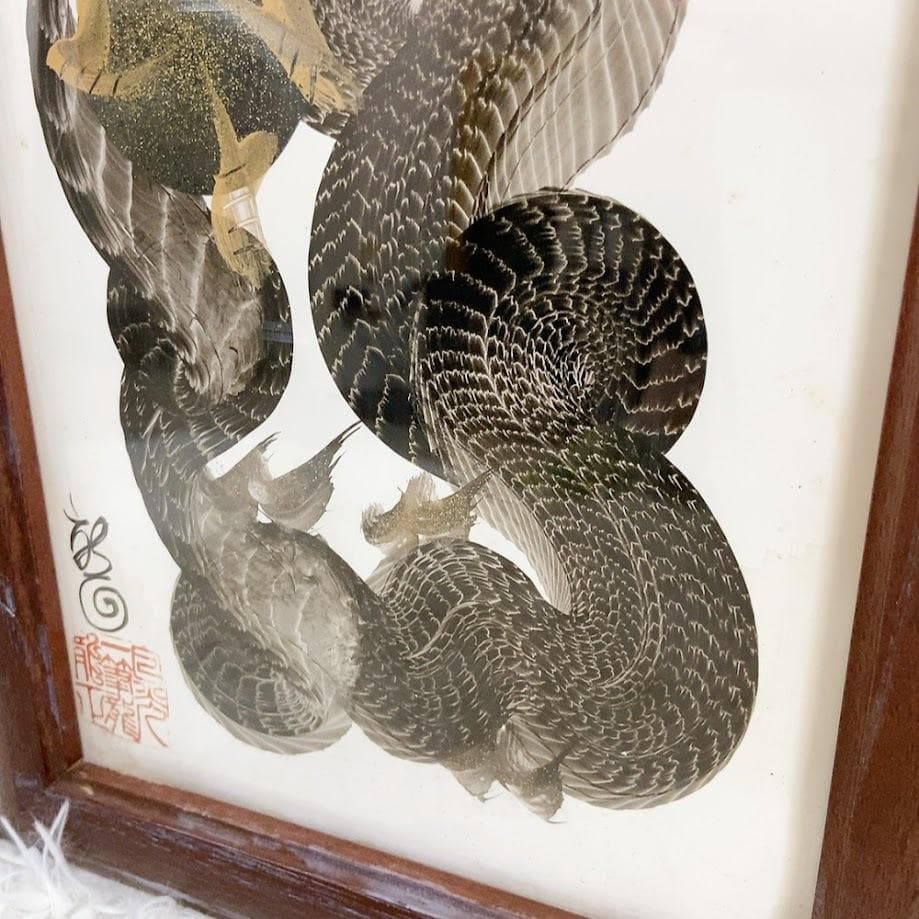 日光一筆龍 高瀬 縁起物 商売繁盛 白紙 墨色 絵画 日本画 壁掛け 額入り