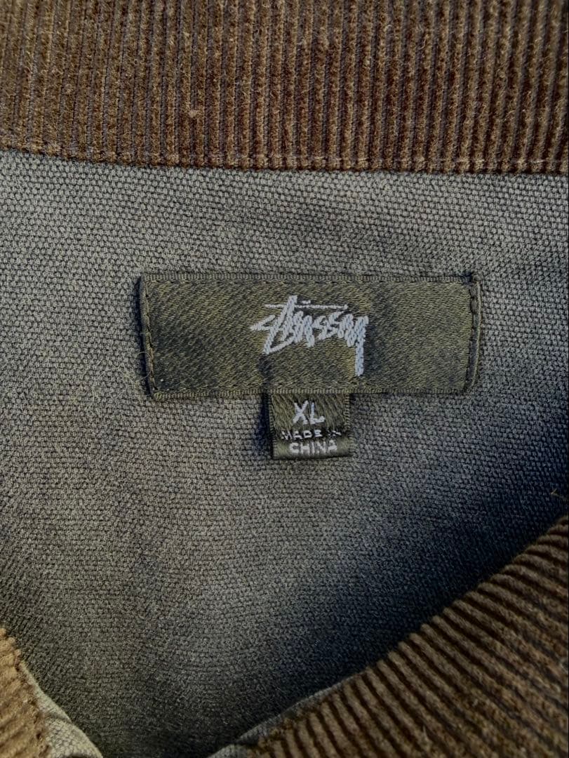 stussyダークグレー コーデュロイ襟 ジャケット