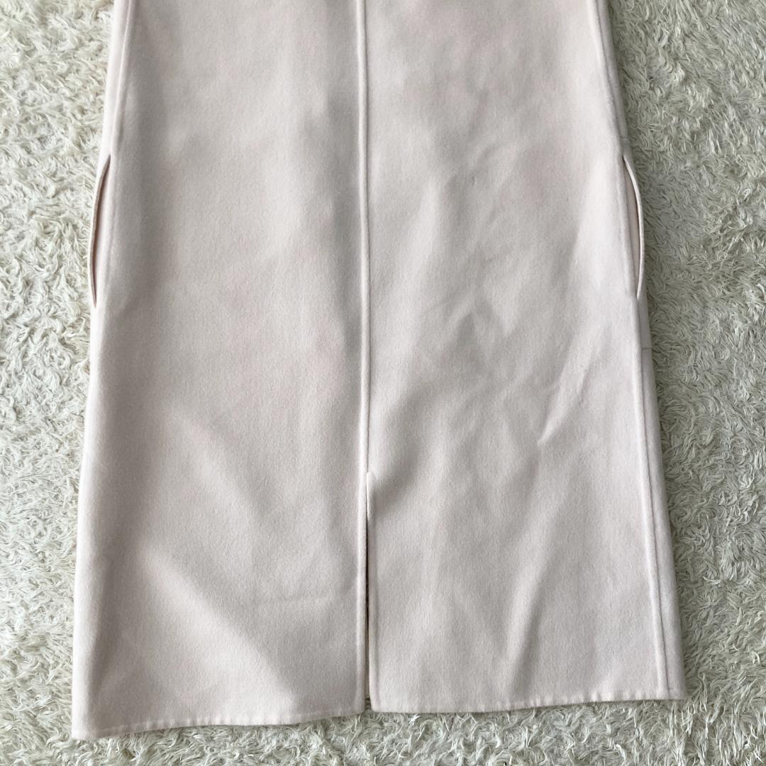 近年モデル ガーメント付　エルメス　カシミヤ100　ロング　ジレ　ベージュ