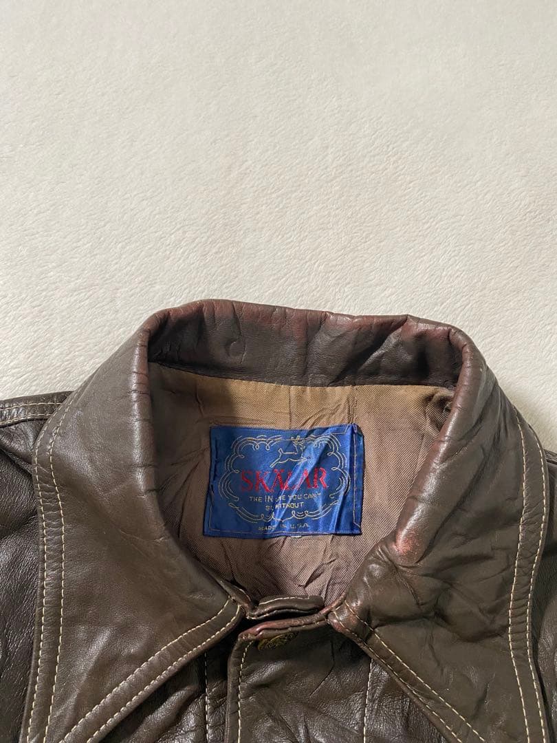 b*n様 70s USA製 SKALAR レザートラッカージャケット ショート丈