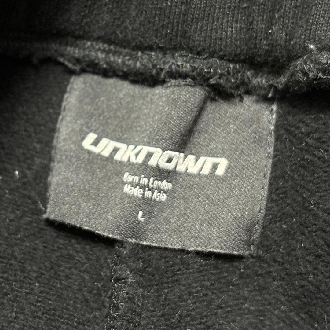 unknown アンノーン ブラックパープルパンツ L