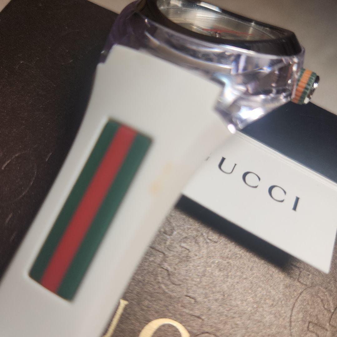 GUCCI SYNC ホワイトラバーベルト 時計