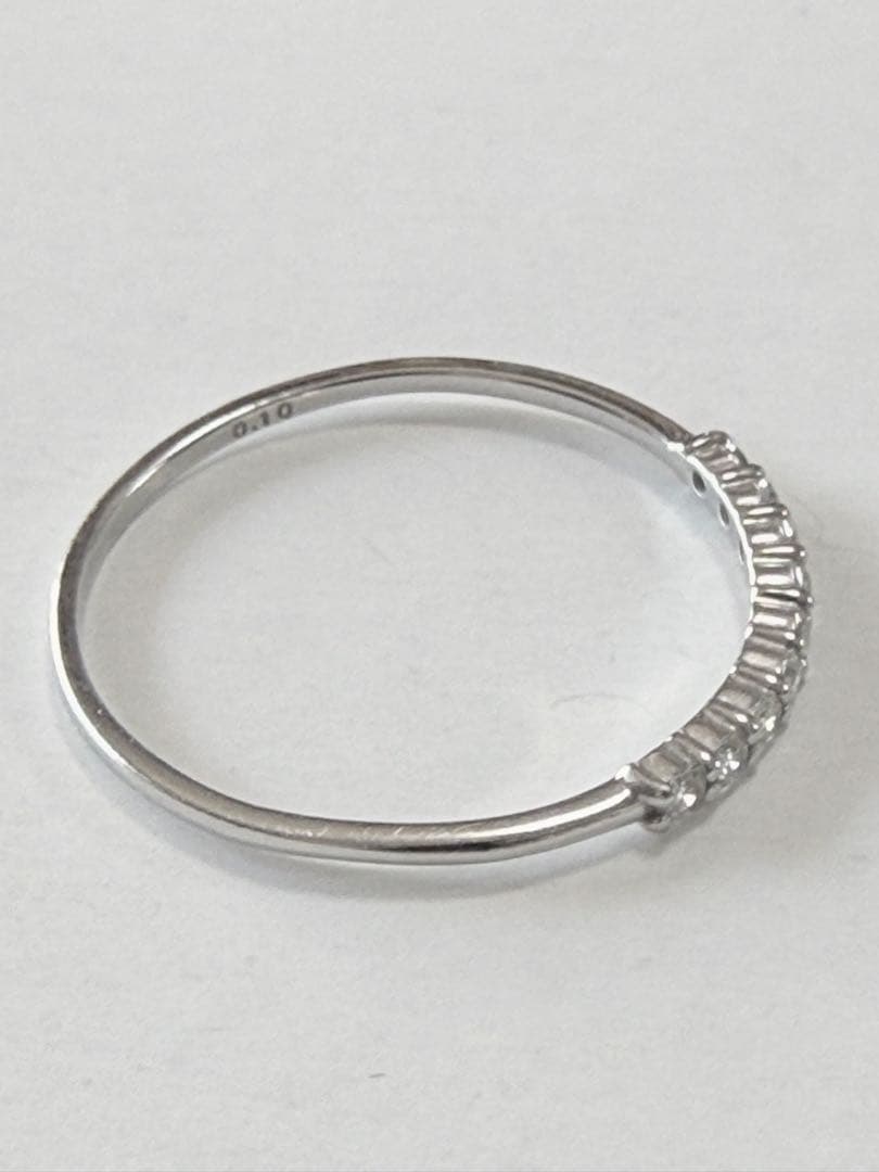PT900 ダイヤモンドリング 0.1ct ハーフエタニティリング