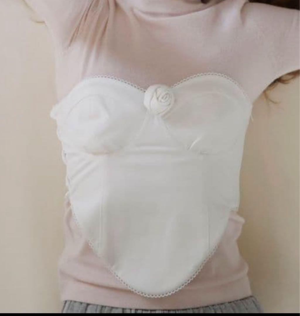 トップス mieya mieya ROSE SWITCH BUSTIER -WHITE-