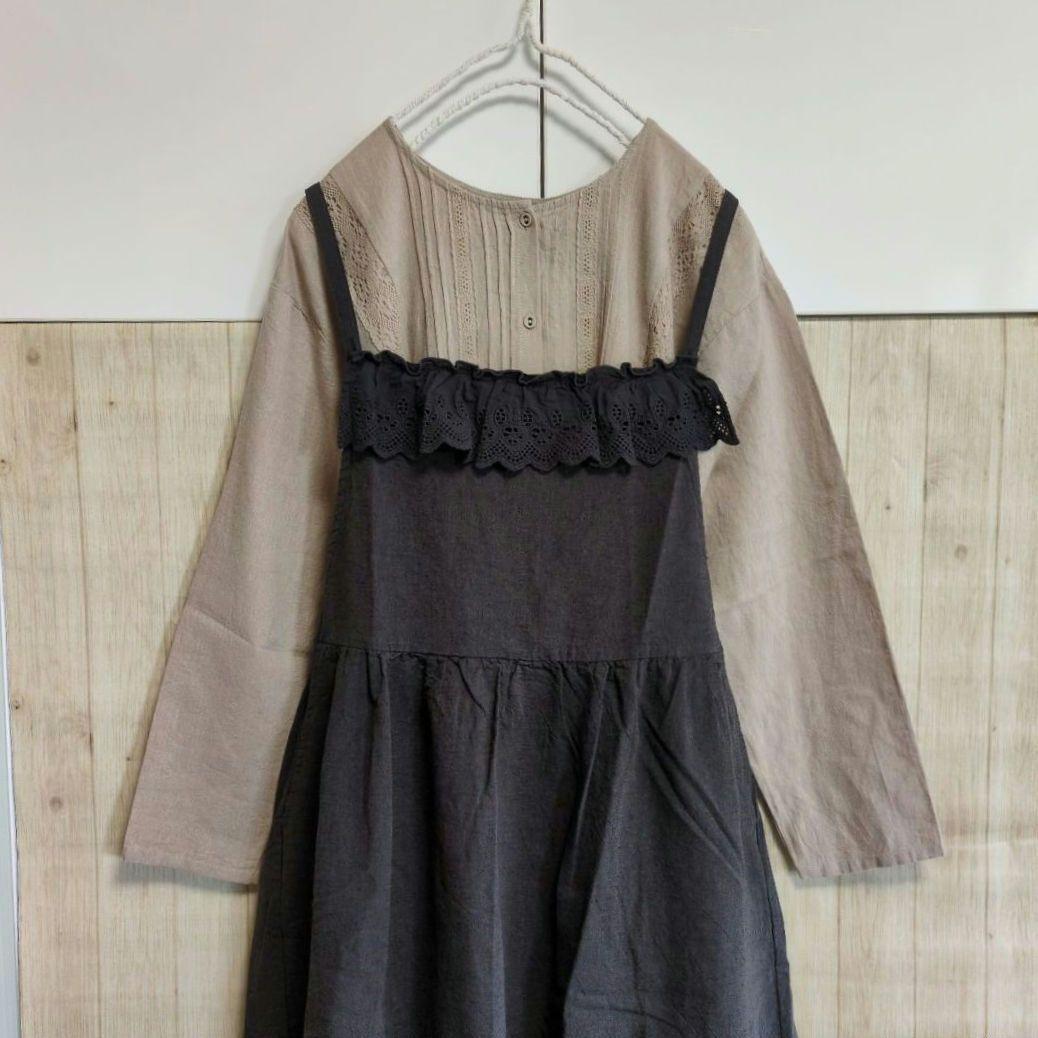 専用 Samansa Mos2 's スカラップ刺繍レースエプロン