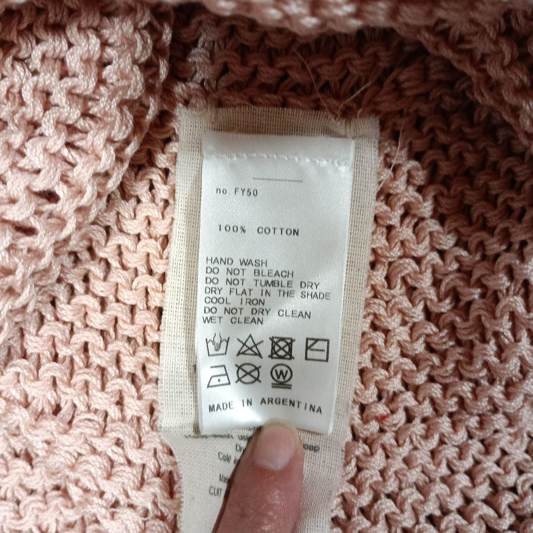 最終価格 MAYDI ハンドメイド ニットベスト ピンク F