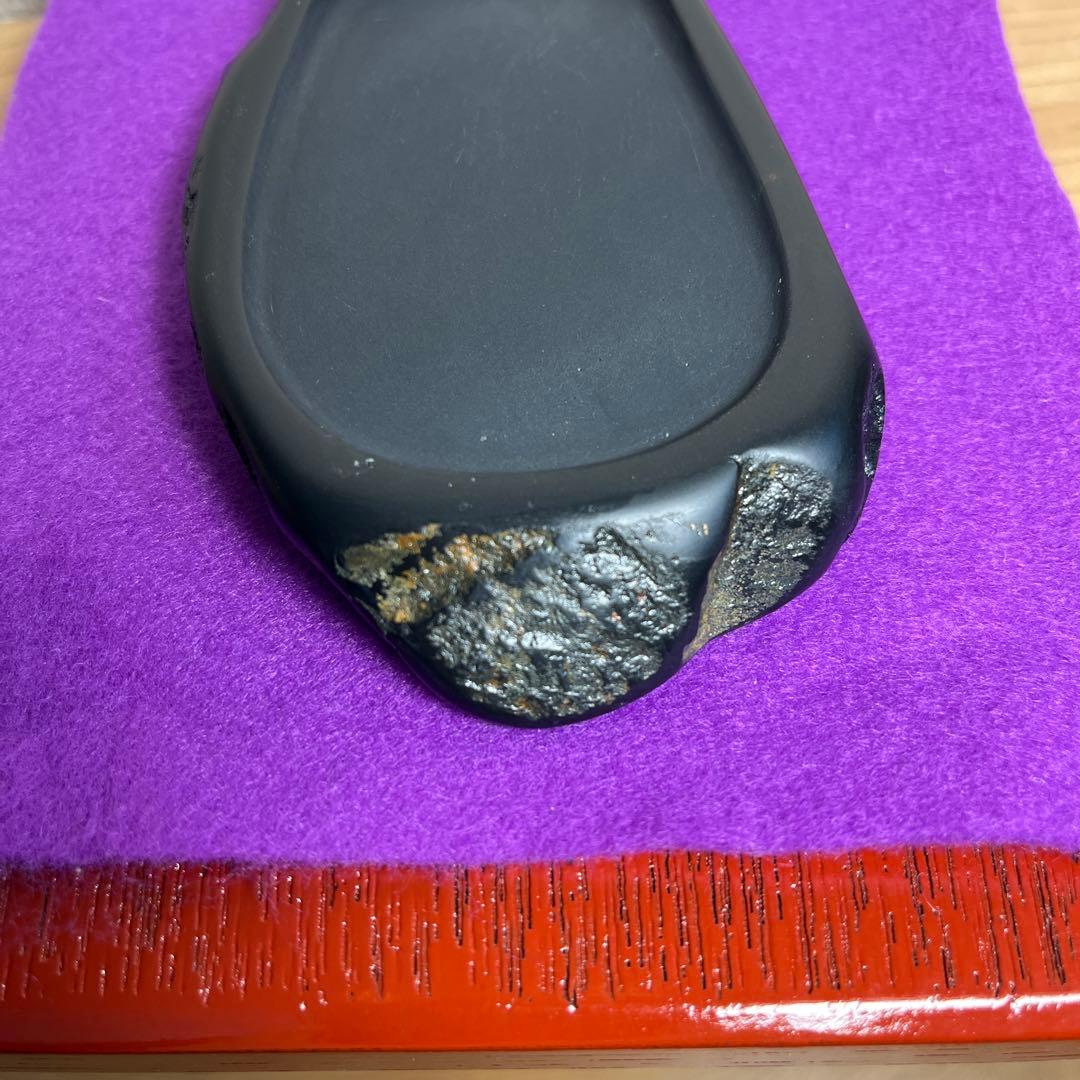 ⭕️鳳来寺硯　希少　金鳳石　清林堂　足木勇　未使用に近い　天成硯　女性好み作品