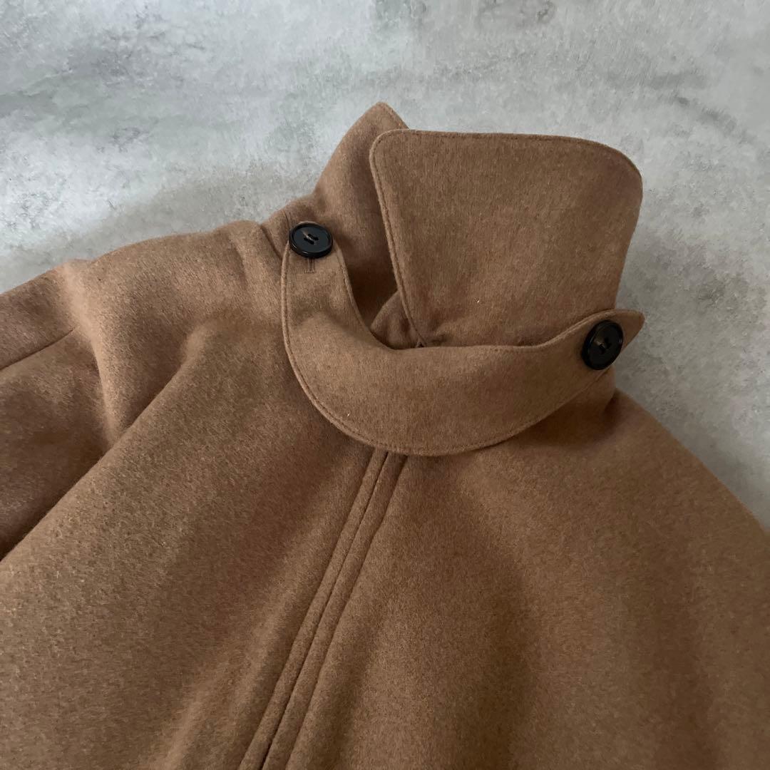 美品 CLANE リバーシブル ボア ミリタリー ケープコート ウール