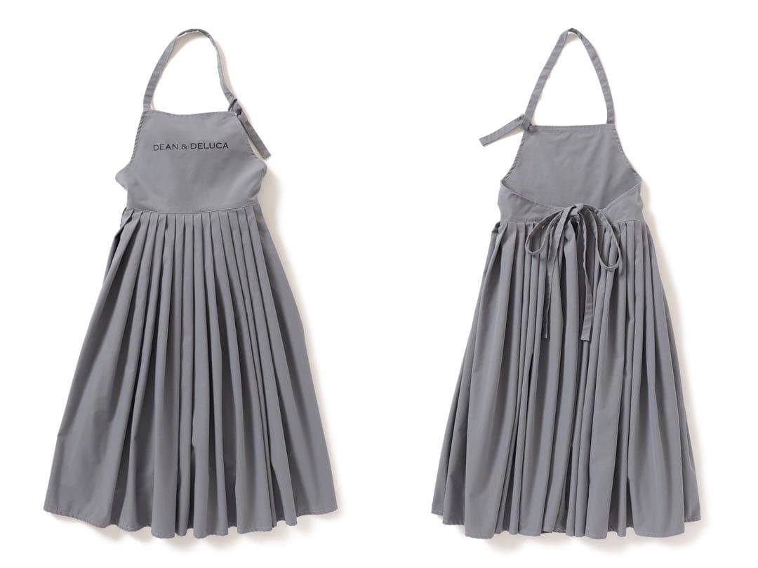 【新品タグ付】DEAN & DELUCA グレー プリーツエプロン