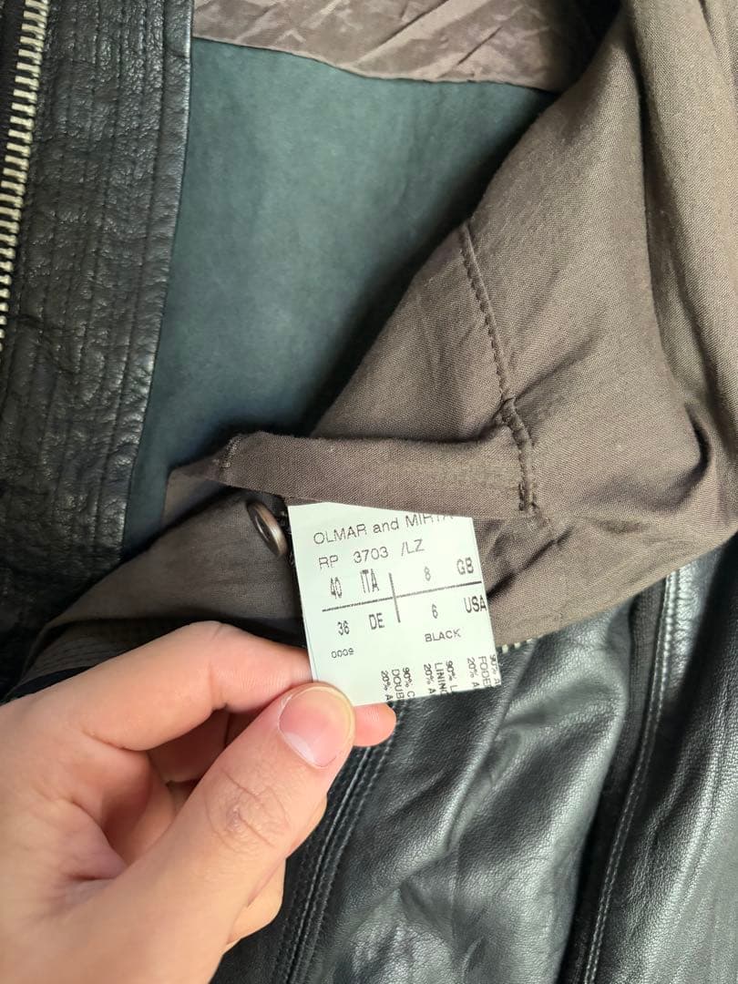 rick owens レザージャケット イーストランド