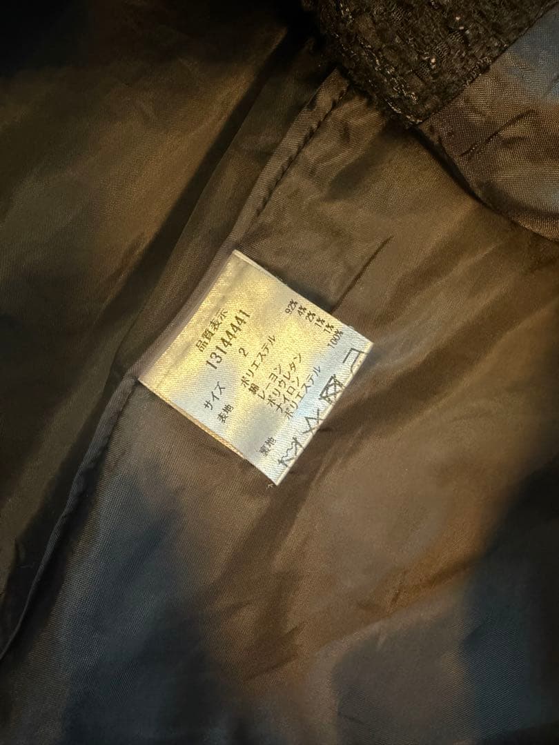 新品同様アルページュストーリー　パールボタンツイードペプラムジレ入学式入園式