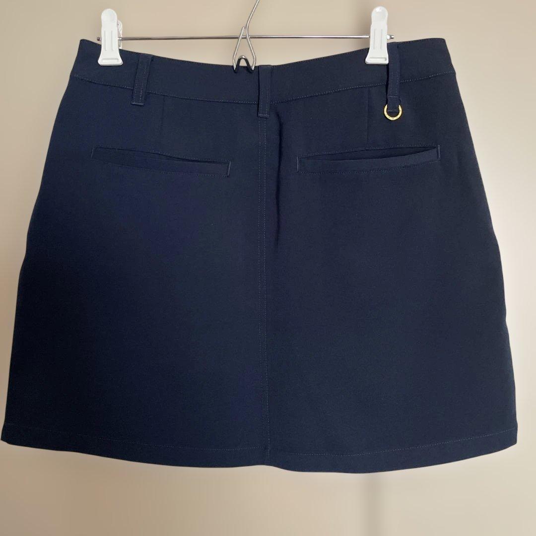 【美品】レザレクション　ネイビー サイドプリーツ スカート レディース ゴルフ