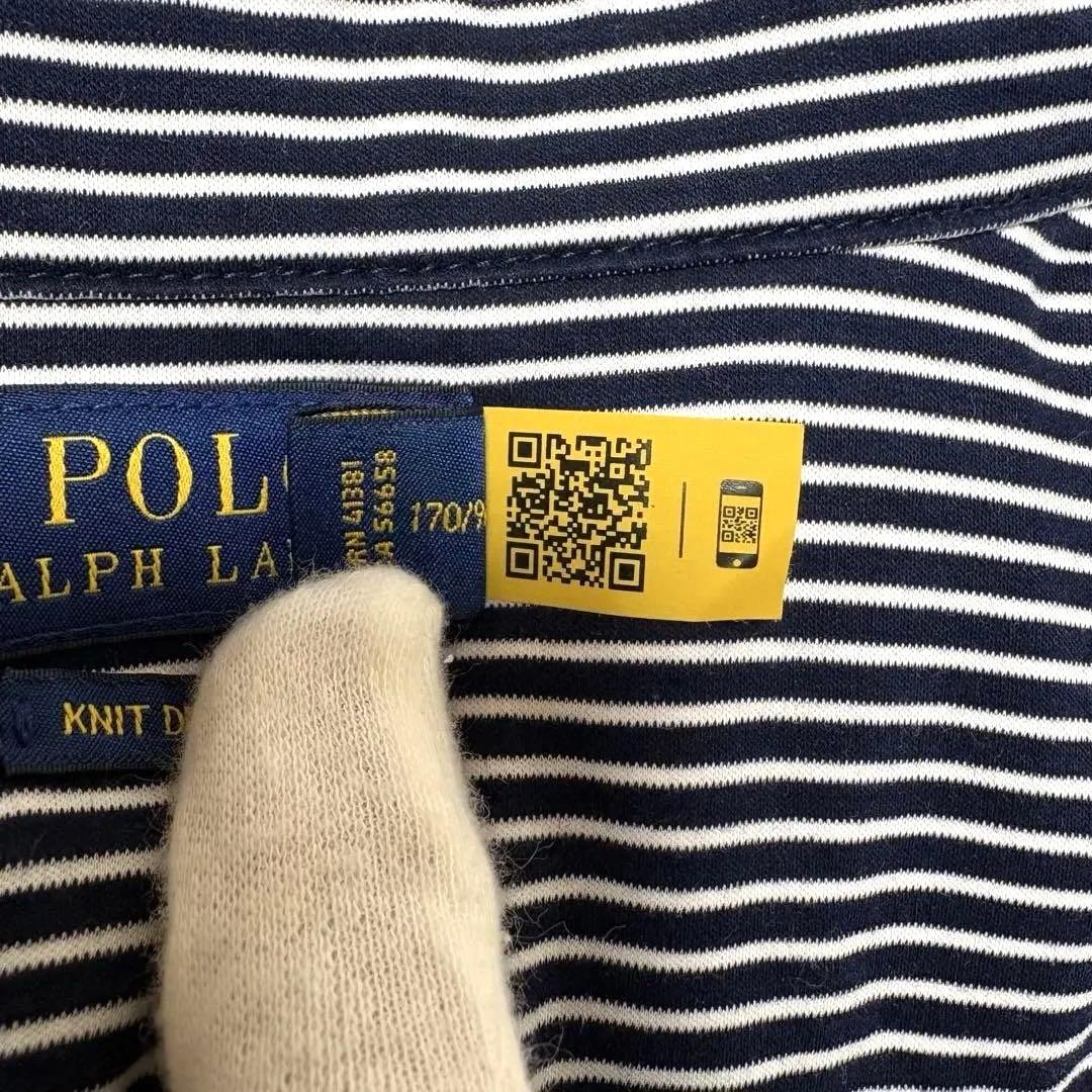 ✨現行 QR✨ポロラルフローレン ニットドレスシャツ ストライプ　L ロゴ